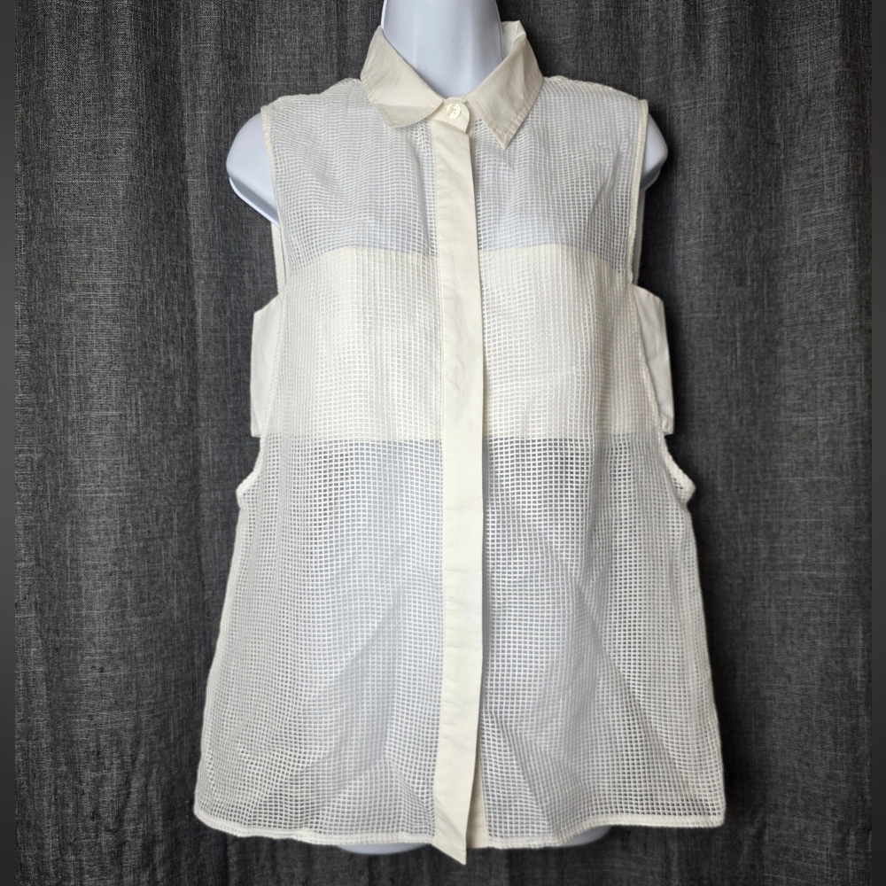 JONATHAN SIMKHAI Mesh Sleeveless Top